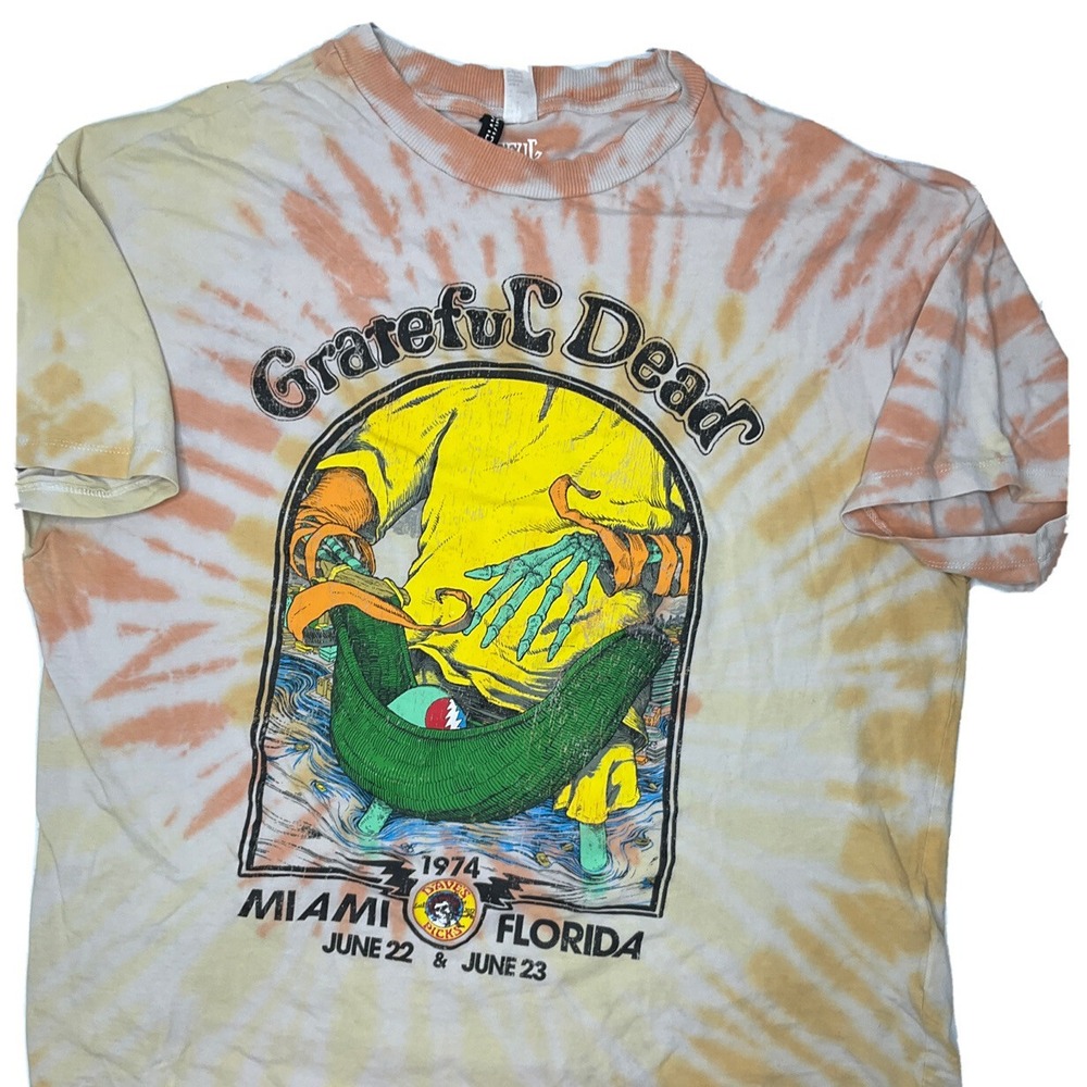 Grateful Dead T-Shirt Mens S HM Divided Tie Dye Graphic Short Sleeve Band Top